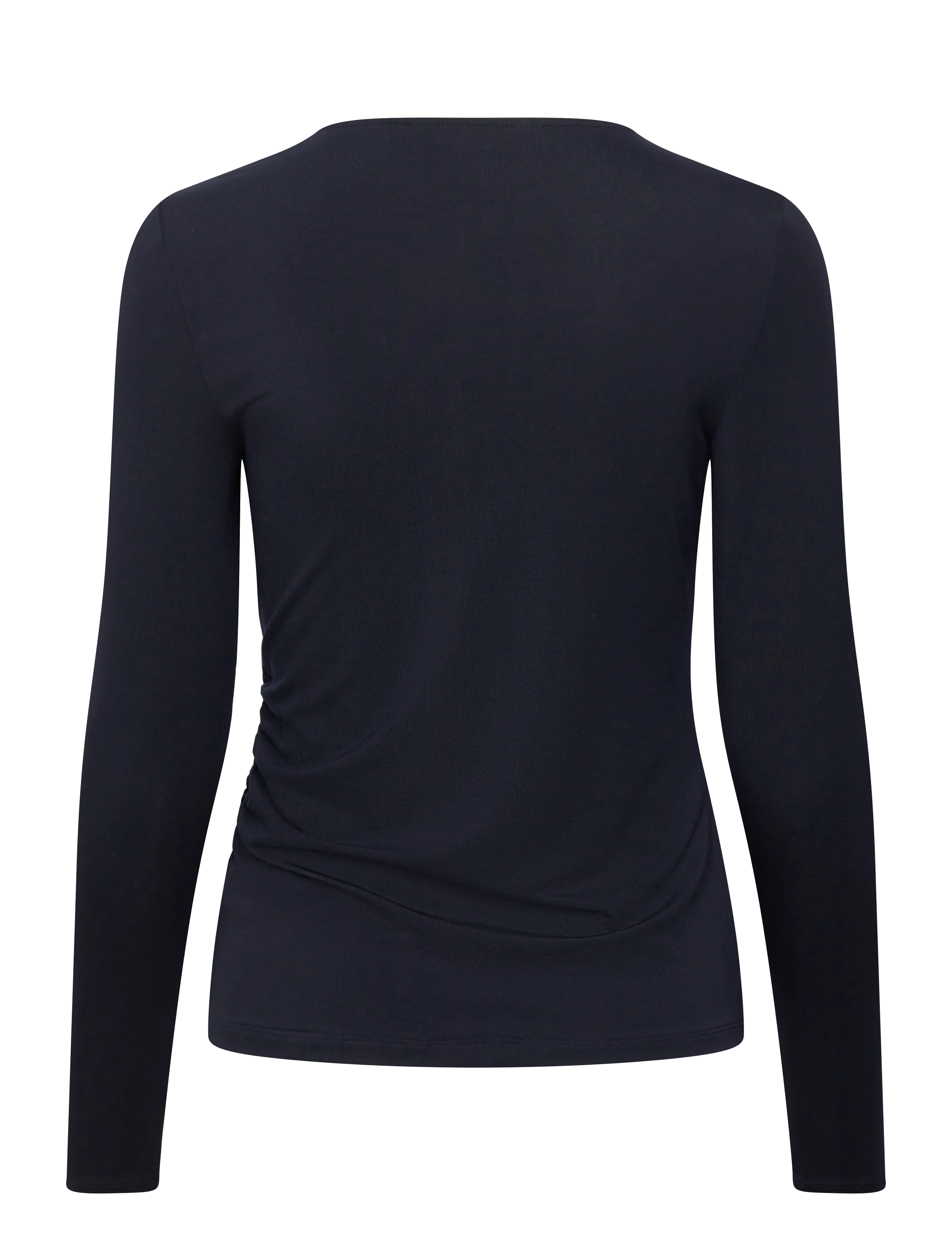 Lauren Ralph Lauren - Stretch Jersey Asymmetrical Top - langærmede toppe - lauren navy - 1