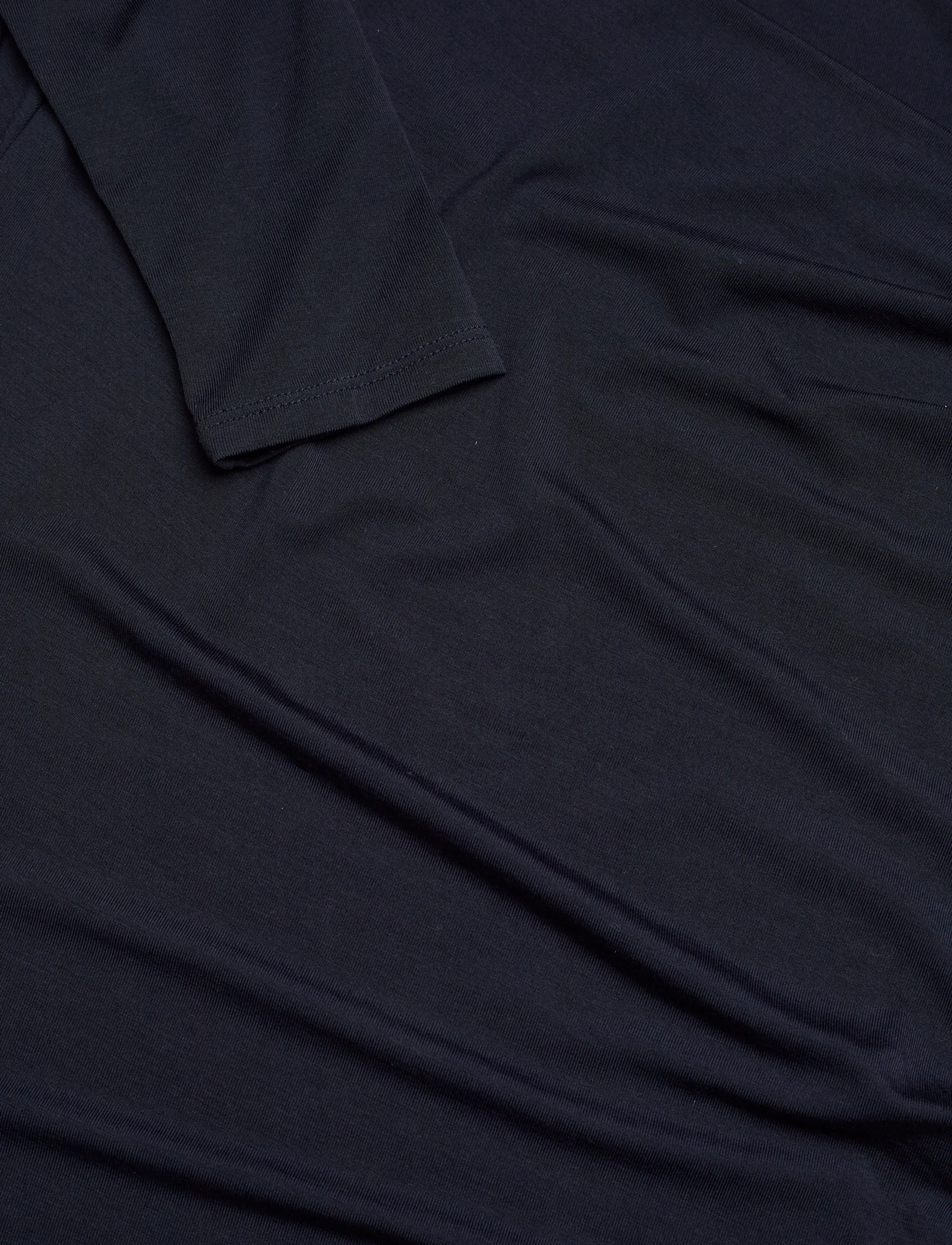 Lauren Ralph Lauren - Stretch Jersey Asymmetrical Top - langærmede toppe - lauren navy - 2