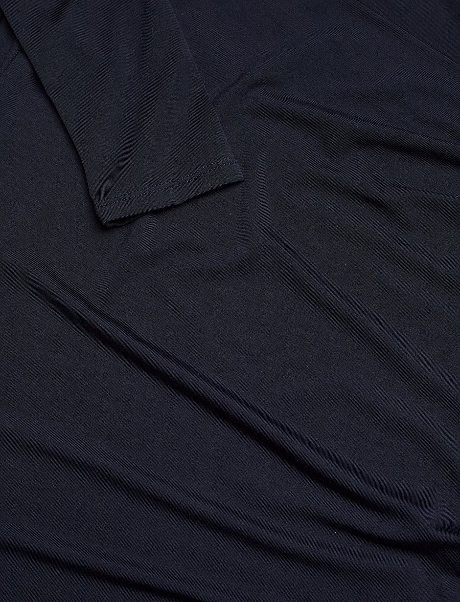 Lauren Ralph Lauren - Stretch Jersey Asymmetrical Top - langärmlige tops - lauren navy - 2