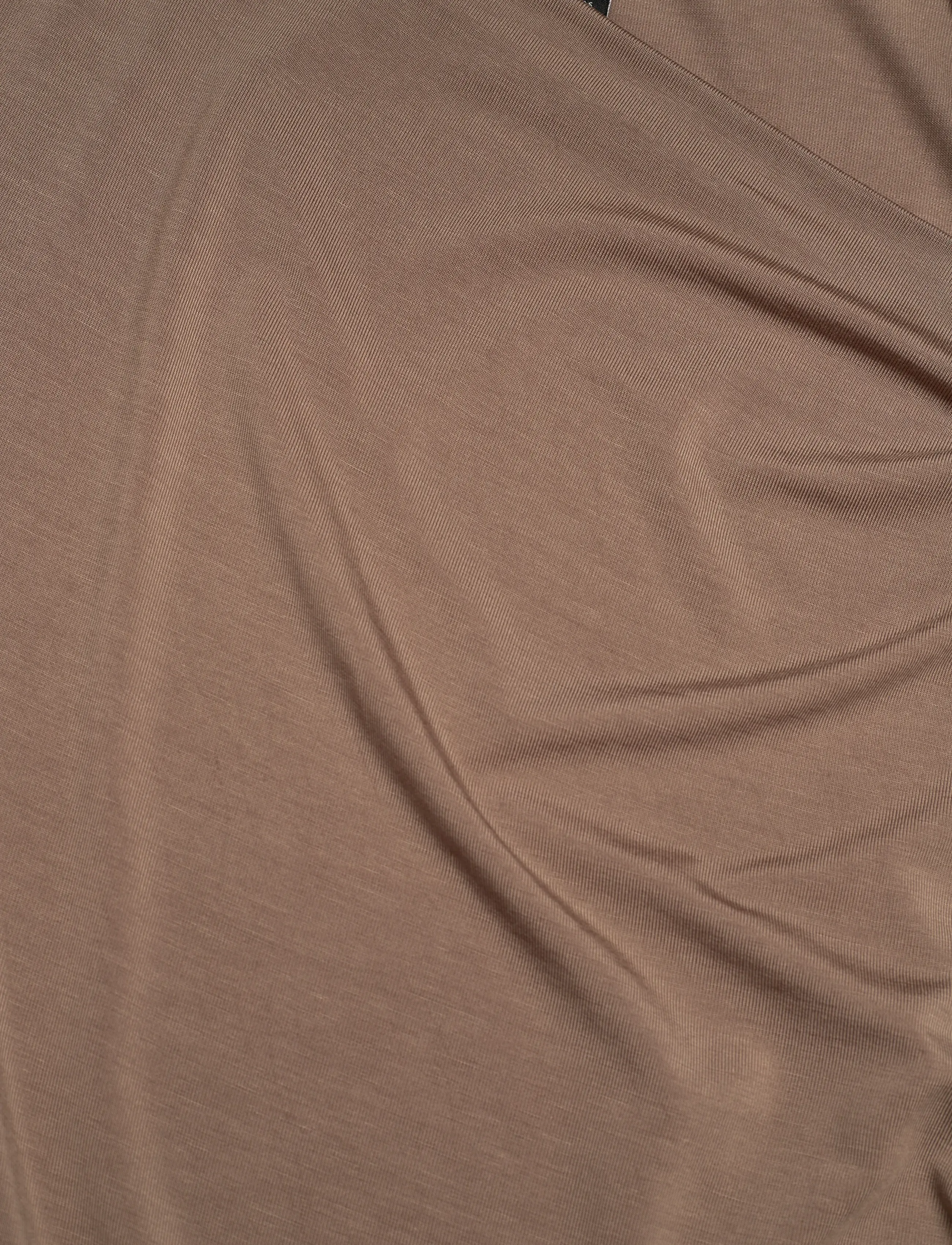 Lauren Ralph Lauren - Stretch Jersey Asymmetrical Top - långärmade toppar - taupe brown - 2