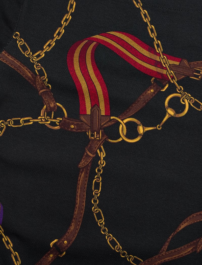 Lauren Ralph Lauren - Print Stretch Cotton Boatneck Tee - t-särgid - black multi - 2