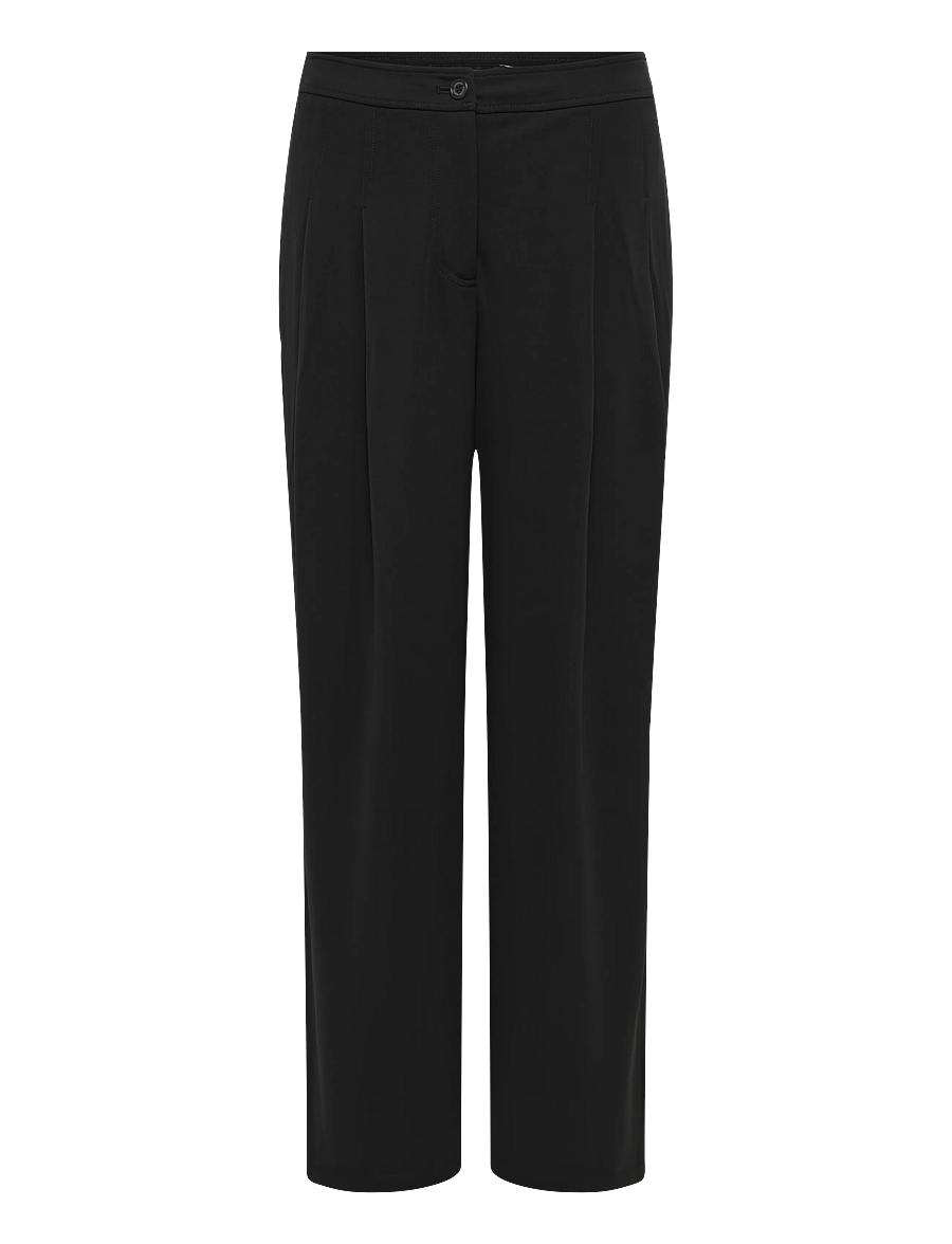 Lauren Ralph Lauren - Pleated Stretch Jersey Wide-Leg Pant - anzugshosen - black - 1