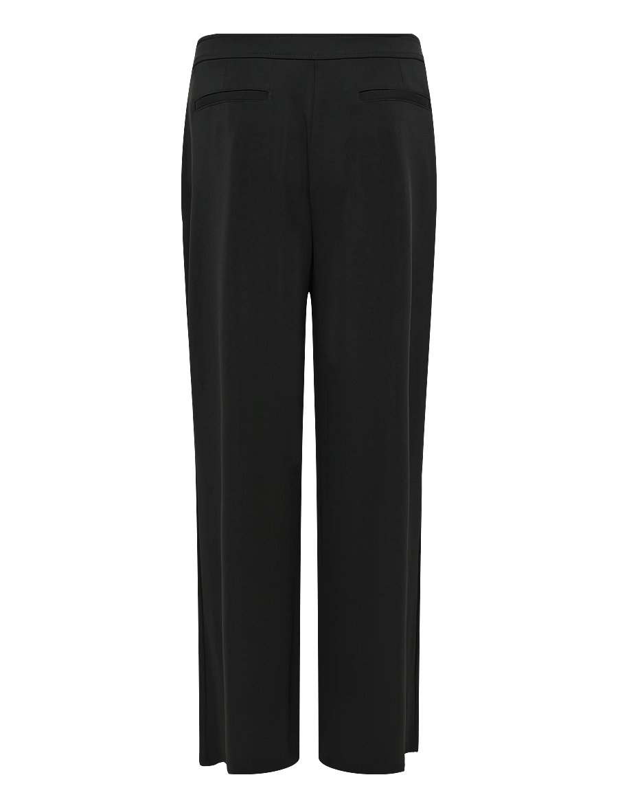 Lauren Ralph Lauren - Pleated Stretch Jersey Wide-Leg Pant - anzugshosen - black - 2