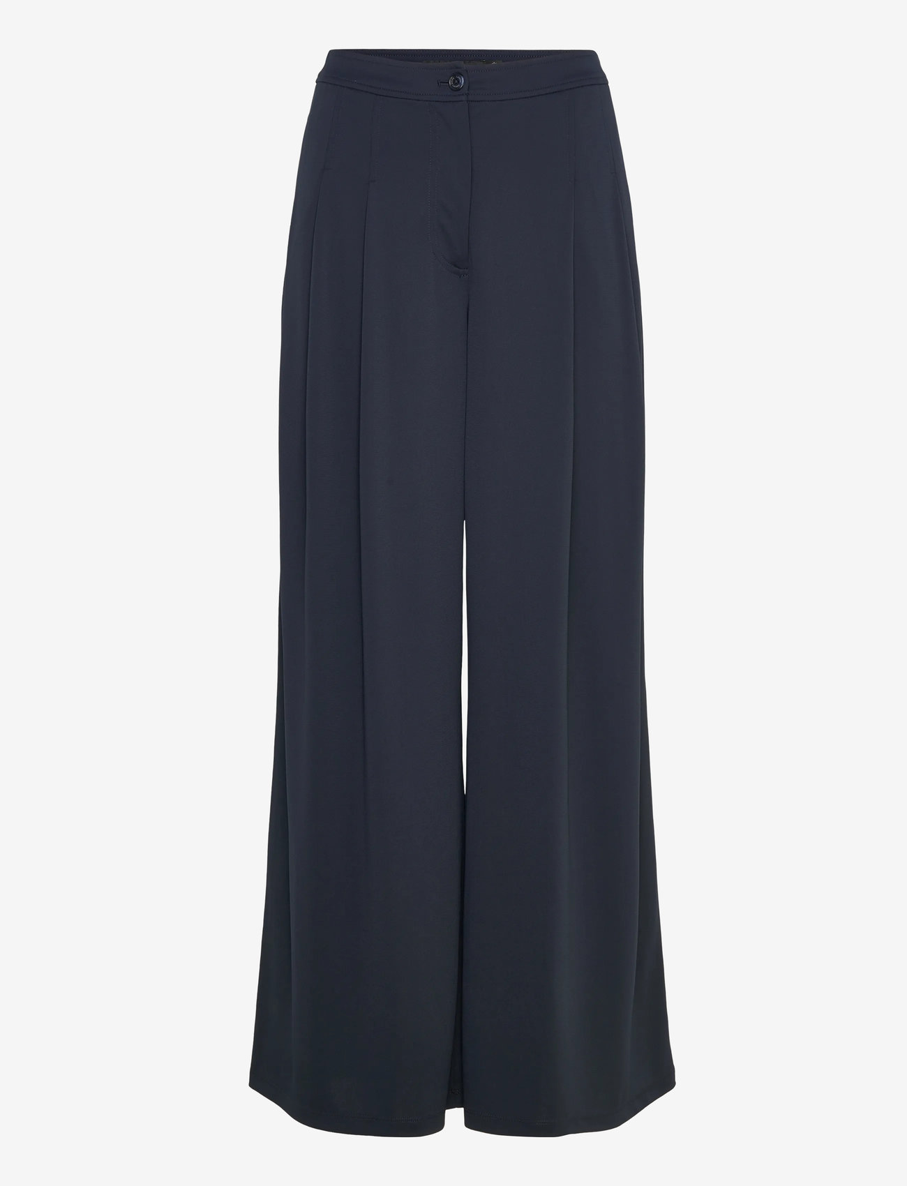Lauren Ralph Lauren - Pleated Stretch Jersey Wide-Leg Pant - formell - lauren navy - 0