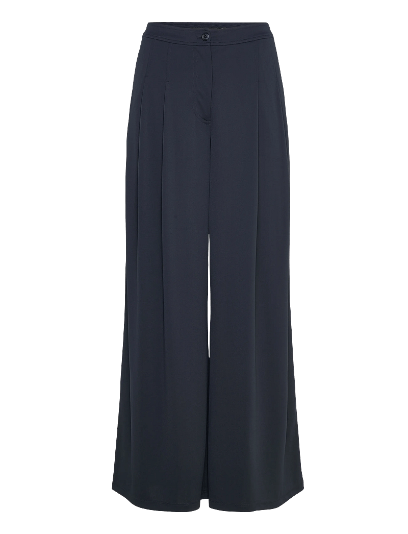 Lauren Ralph Lauren - Pleated Stretch Jersey Wide-Leg Pant - formell - lauren navy - 0