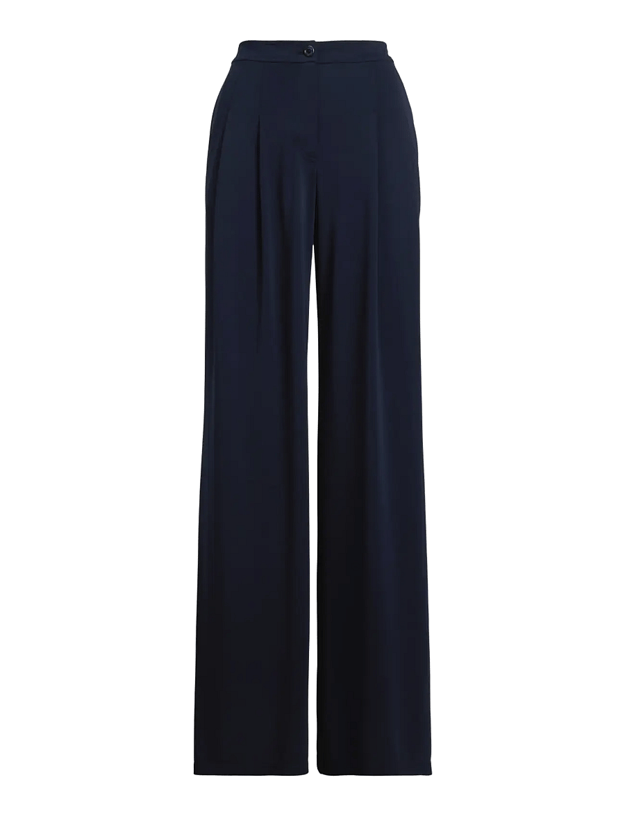 Lauren Ralph Lauren - Pleated Stretch Jersey Wide-Leg Pant - od garnituru - lauren navy - 1