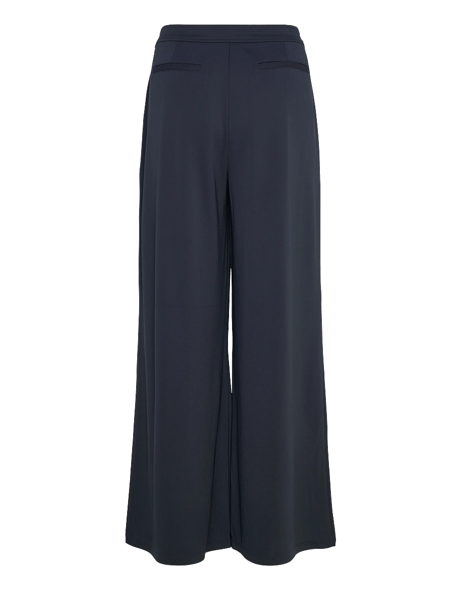 Lauren Ralph Lauren - Pleated Stretch Jersey Wide-Leg Pant - od garnituru - lauren navy - 2