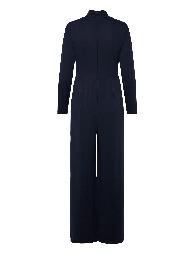 Lauren Ralph Lauren - Buckle-Trim Jersey Surplice Jumpsuit - jumpsuits - lauren navy - 1
