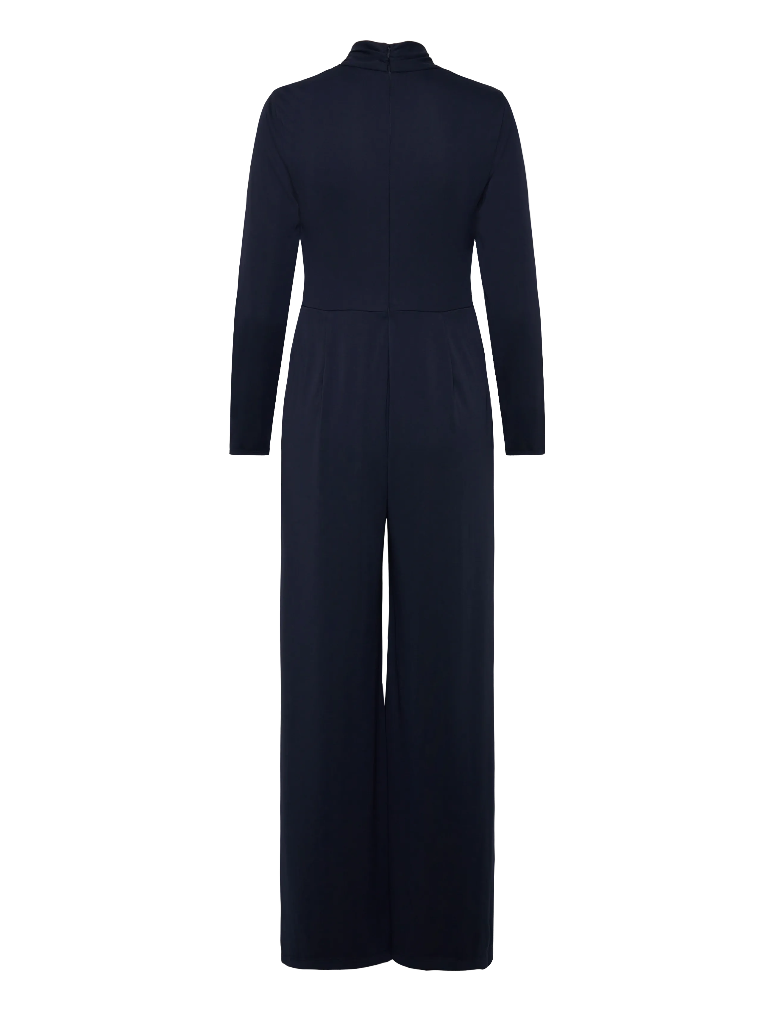 Lauren Ralph Lauren - Buckle-Trim Jersey Surplice Jumpsuit - lauren navy - 1