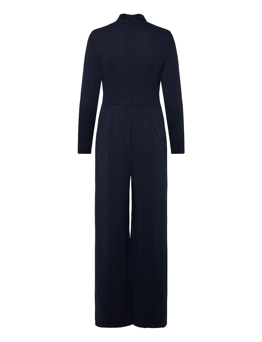 Lauren Ralph Lauren - Buckle-Trim Jersey Surplice Jumpsuit - lauren navy - 1