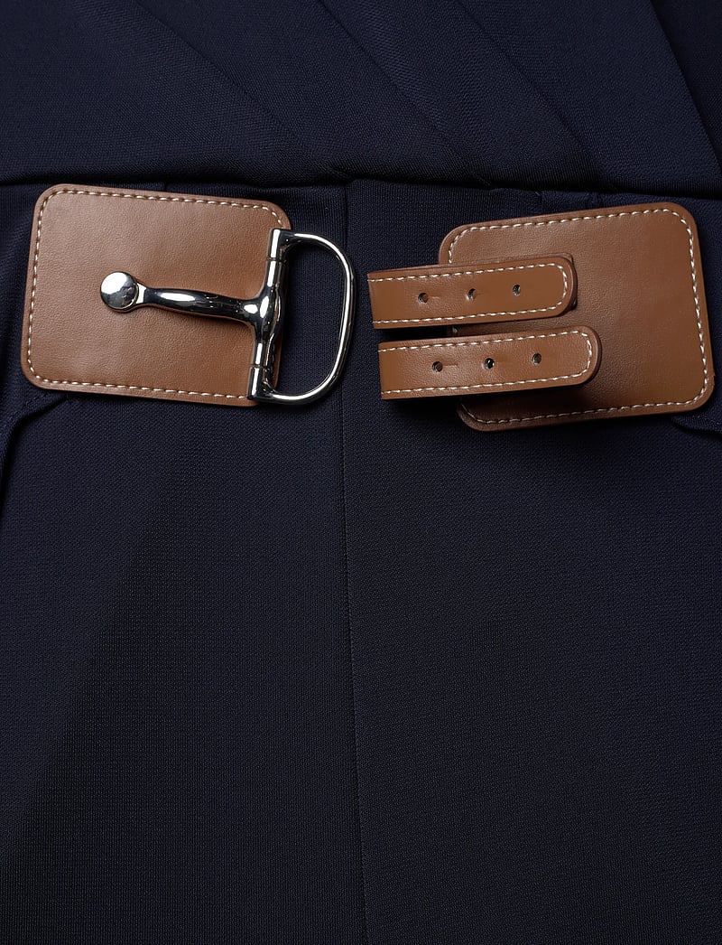 Lauren Ralph Lauren - Buckle-Trim Jersey Surplice Jumpsuit - jumpsuits - lauren navy - 4