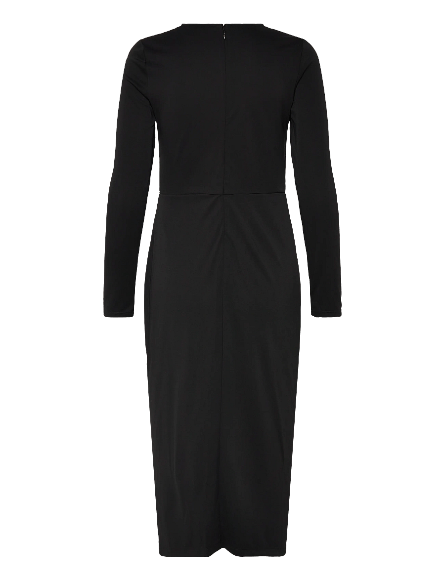 Lauren Ralph Lauren - Buckle-Trim Stretch Jersey Dress - black - 1