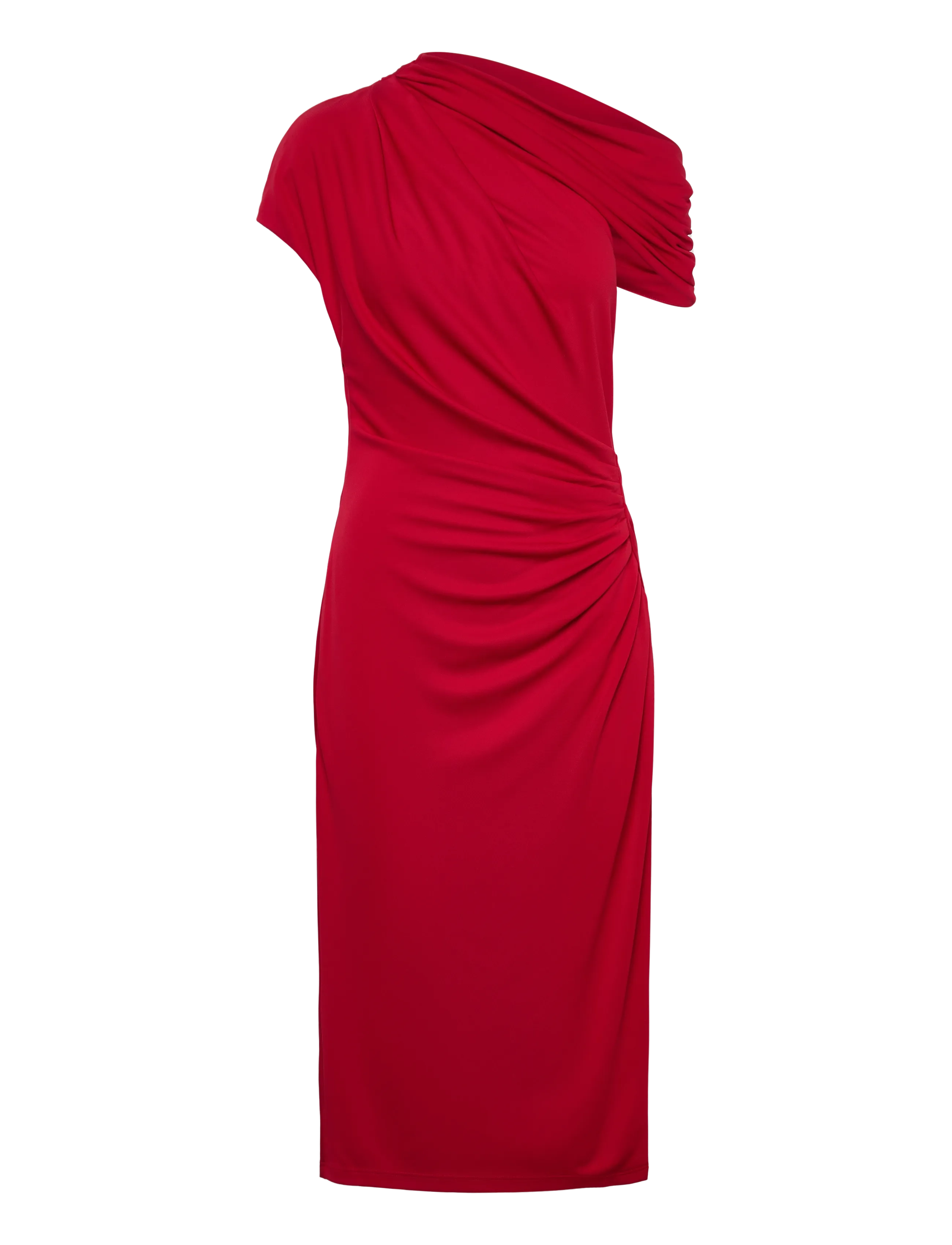 Lauren Ralph Lauren Stretch Jersey Off-the-Shoulder Dress - Ralph Lauren - RALPH RED / red