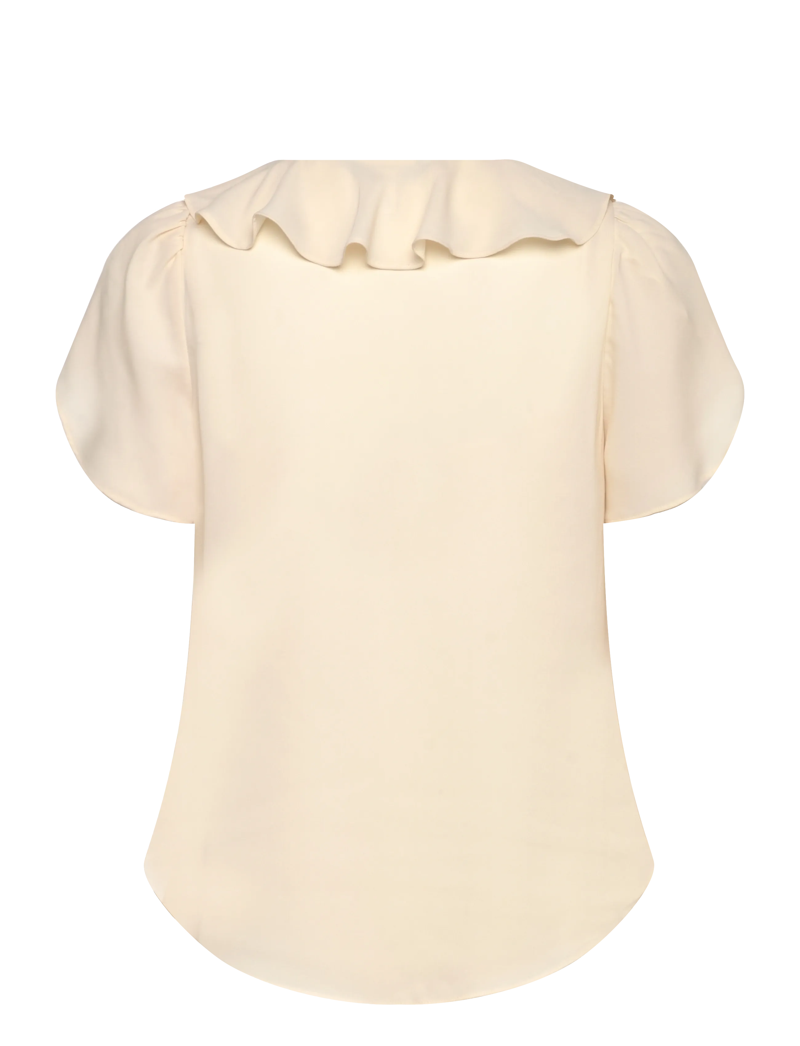 Lauren Ralph Lauren - Ruffle-Trim Georgette Blouse - mascarpone cream - 1