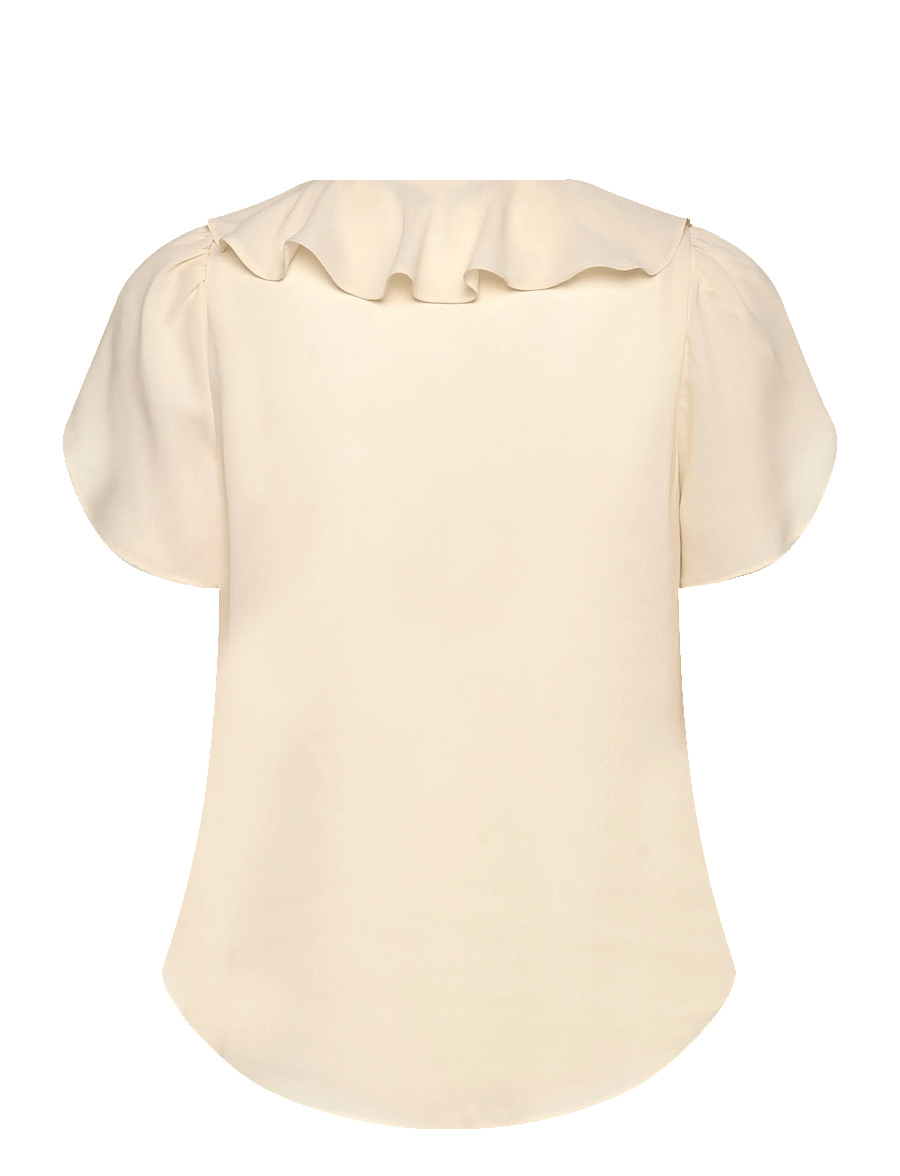 Lauren Ralph Lauren - Ruffle-Trim Georgette Blouse - mascarpone cream - 1