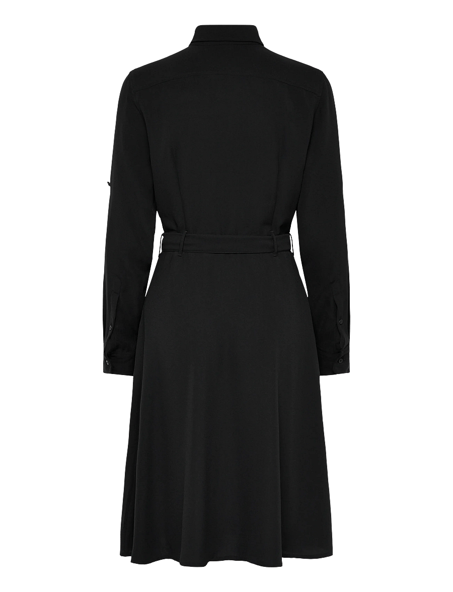 Lauren Ralph Lauren - TRIPLE GGT-R-LS SHIRTDRESS - skjortklänningar - black - 1