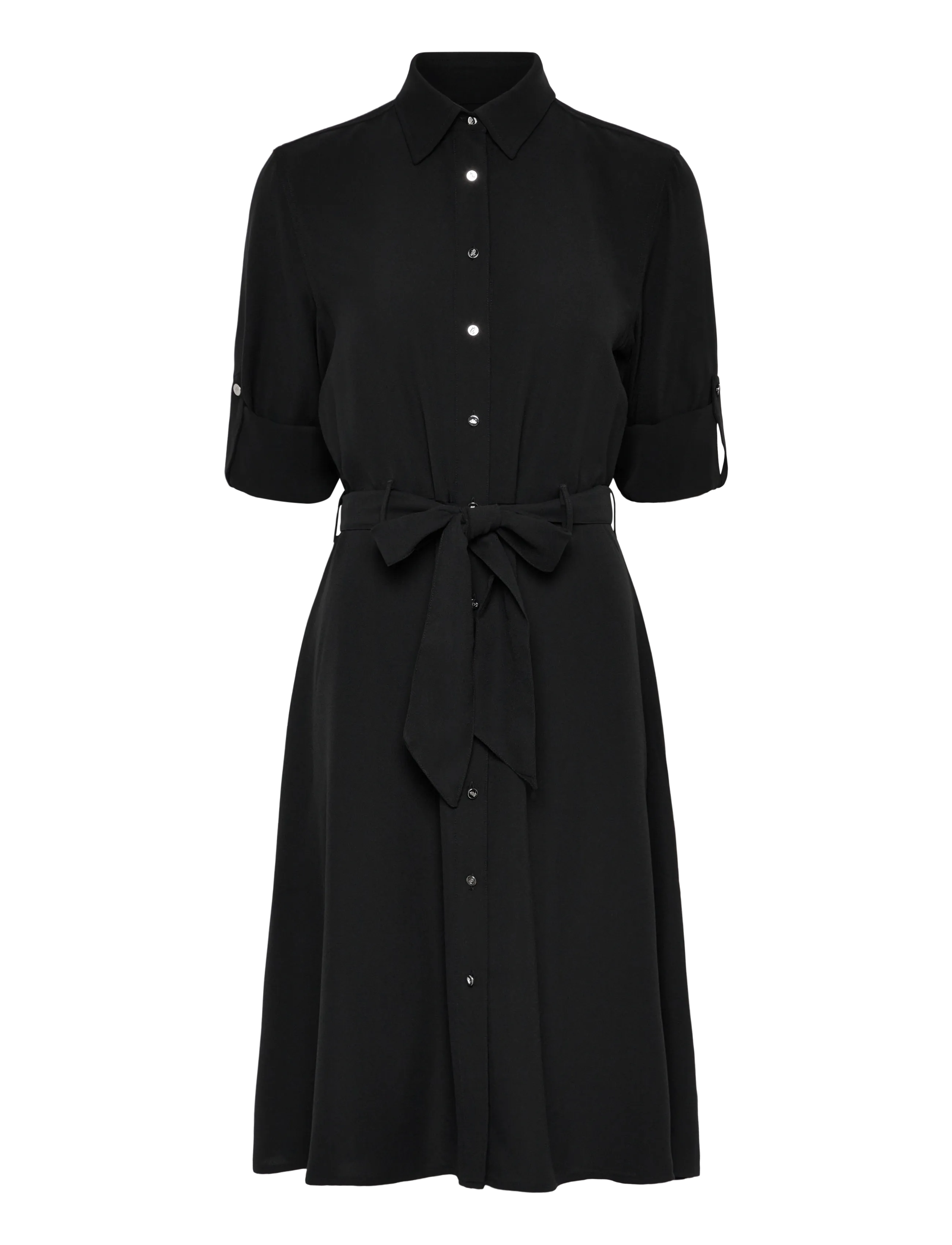 Lauren Ralph Lauren - TRIPLE GGT-R-LS SHIRTDRESS - skjortklänningar - black - 2