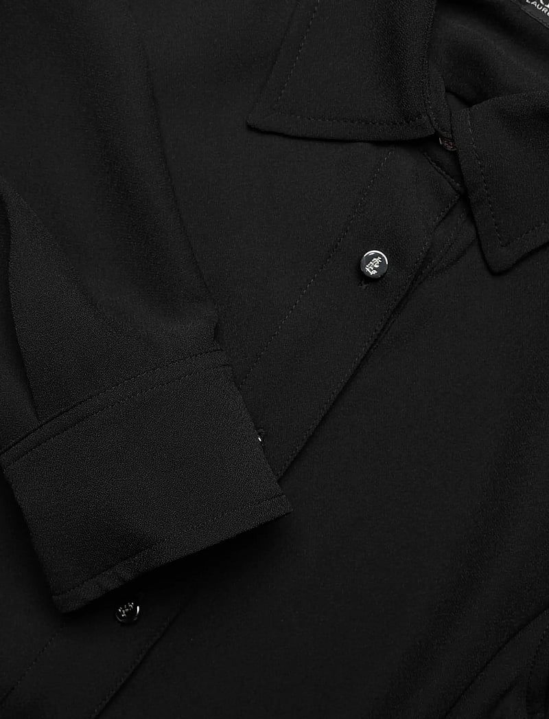 Lauren Ralph Lauren - Double-Faced Georgette Shirtdress - hemdkleider - black - 3