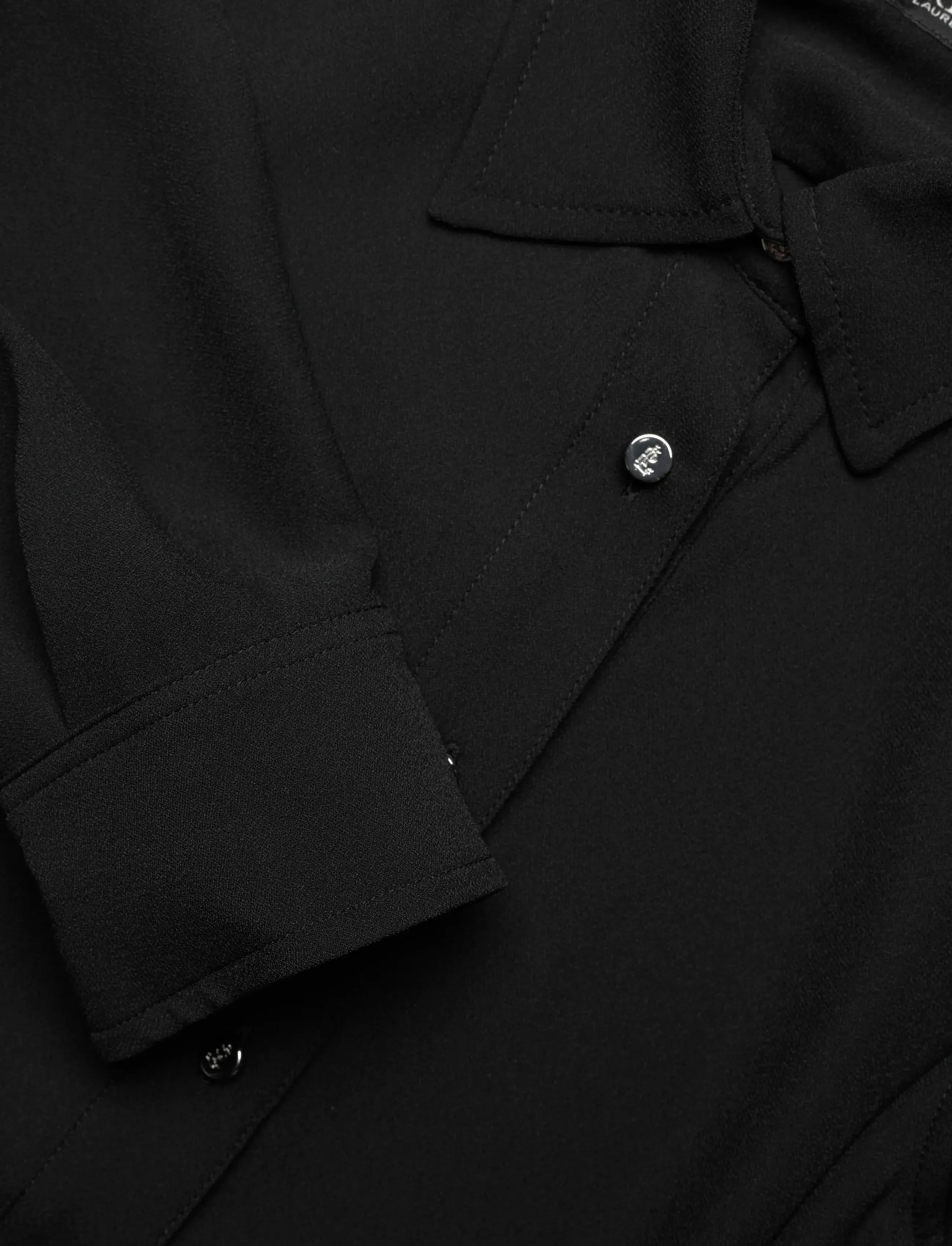 Lauren Ralph Lauren - TRIPLE GGT-R-LS SHIRTDRESS - skjortklänningar - black - 3