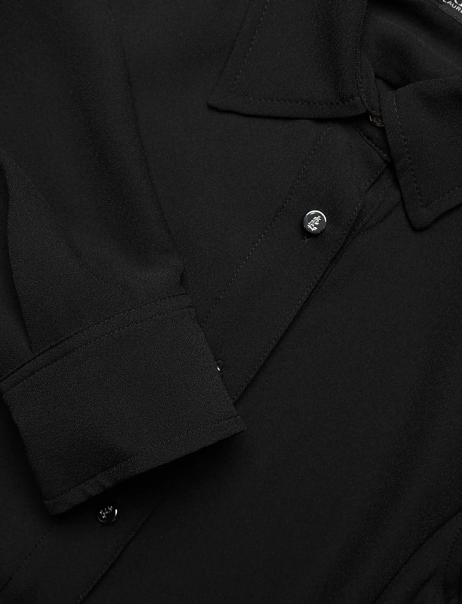 Lauren Ralph Lauren - TRIPLE GGT-R-LS SHIRTDRESS - skjortklänningar - black - 3