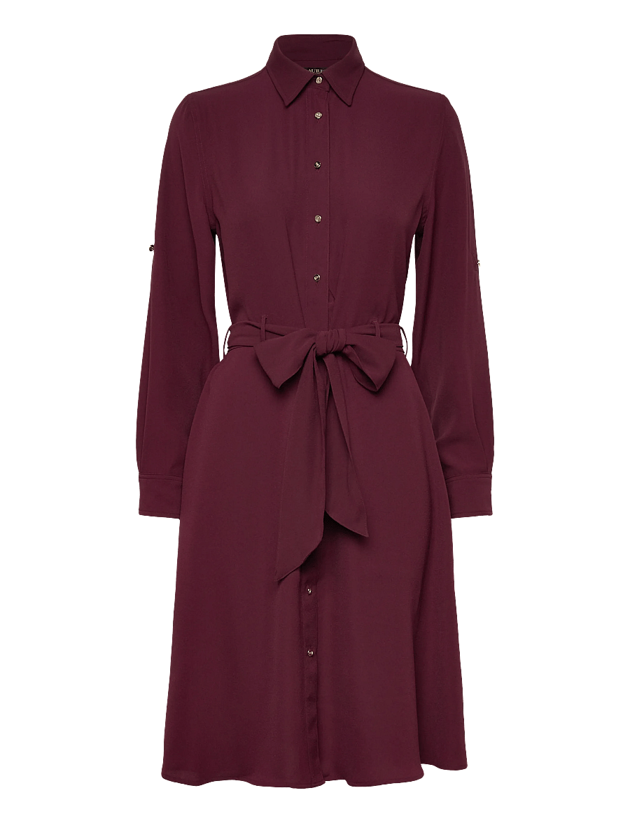 Lauren Ralph Lauren - TRIPLE GGT-R-LS SHIRTDRESS - robes chemises - dark garnet - 1