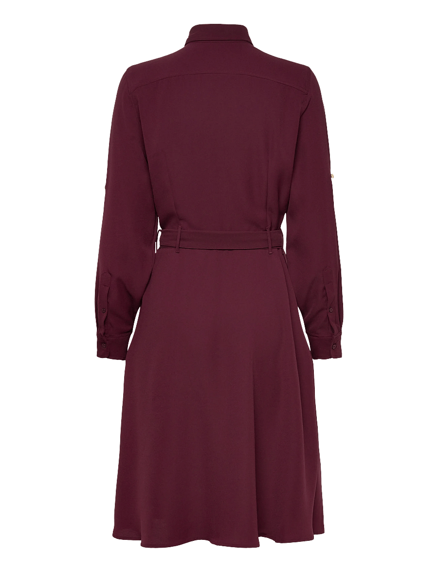 Lauren Ralph Lauren - TRIPLE GGT-R-LS SHIRTDRESS - robes chemises - dark garnet - 2