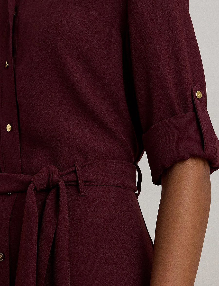 Lauren Ralph Lauren - TRIPLE GGT-R-LS SHIRTDRESS - robes chemises - dark garnet - 5