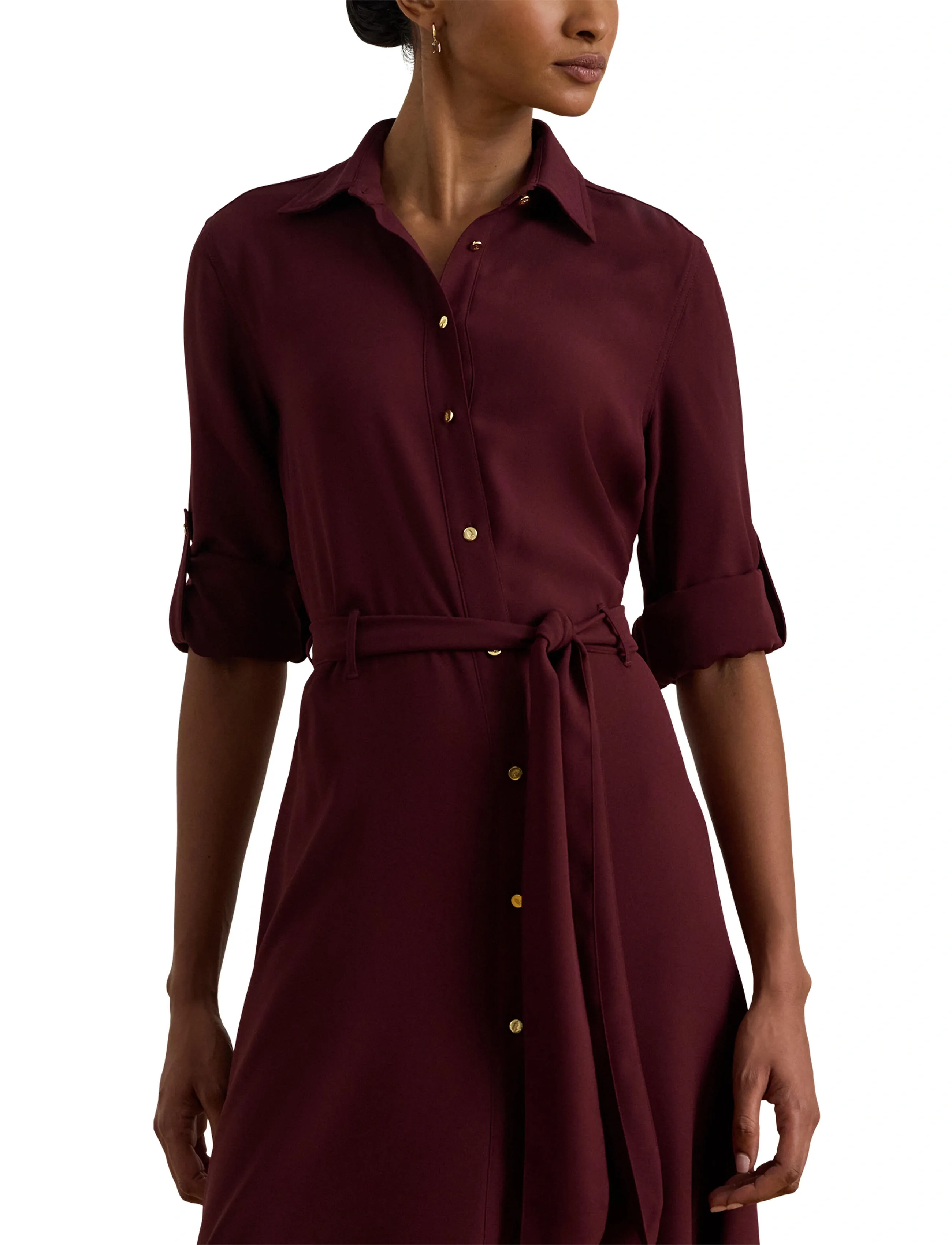 Lauren Ralph Lauren Double-Faced Georgette Shirtdress skjortklänningar dam – bild 5