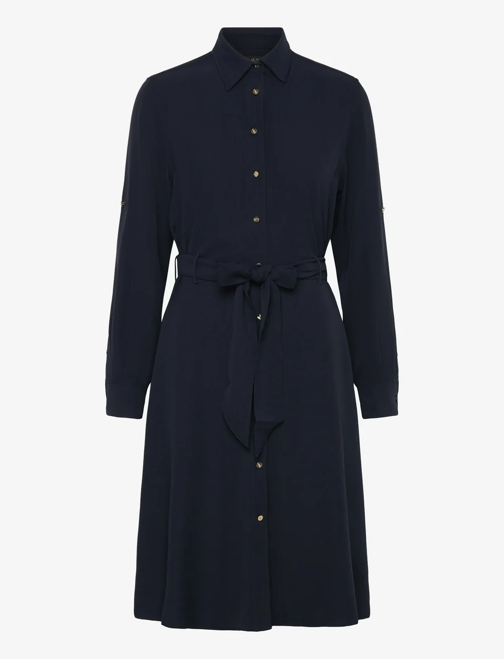 Lauren Ralph Lauren - Double-Faced Georgette Shirtdress - skjortklänningar - lauren navy - 0