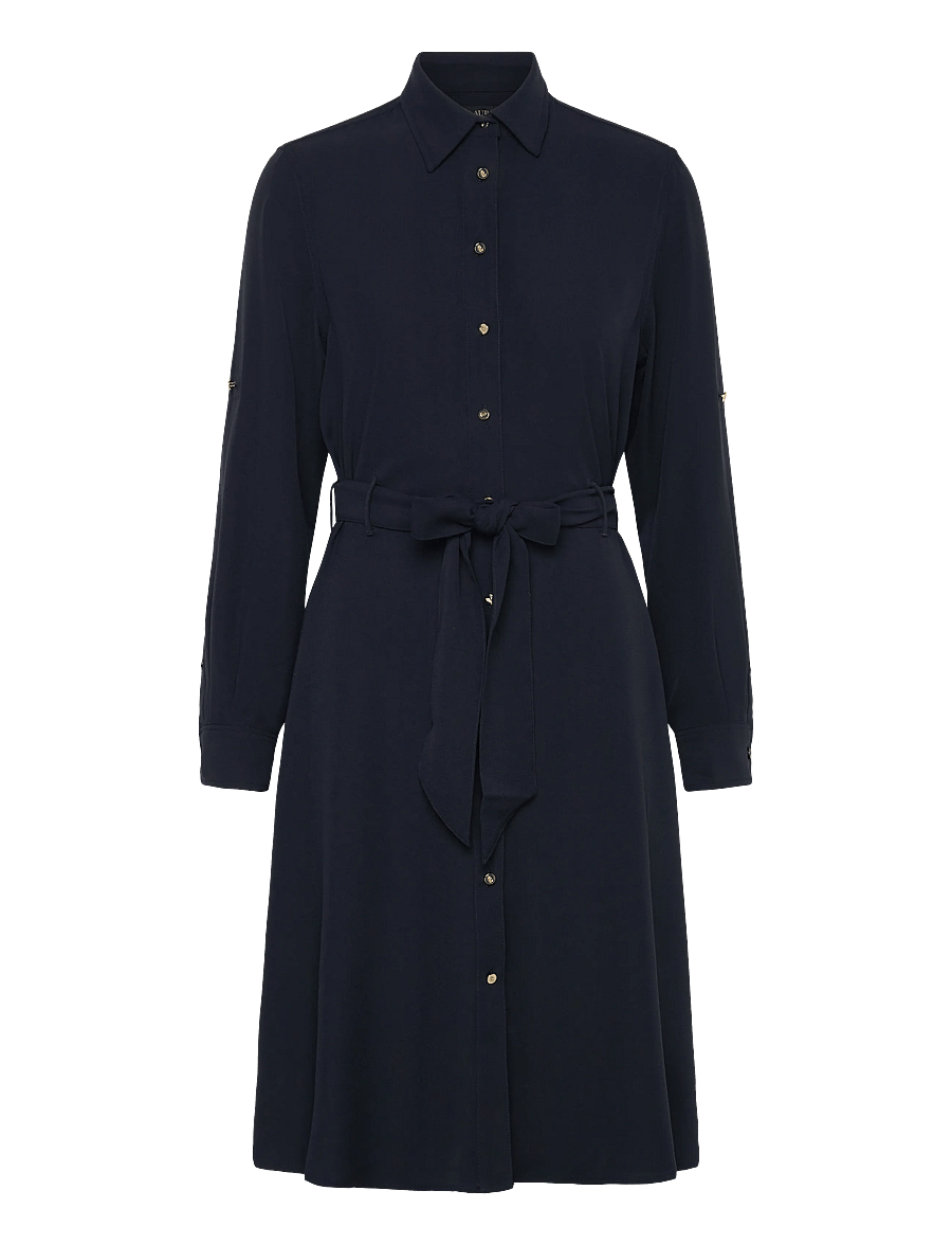 Lauren Ralph Lauren - TRIPLE GGT-R-LS SHIRTDRESS - robes chemises - lauren navy - 0