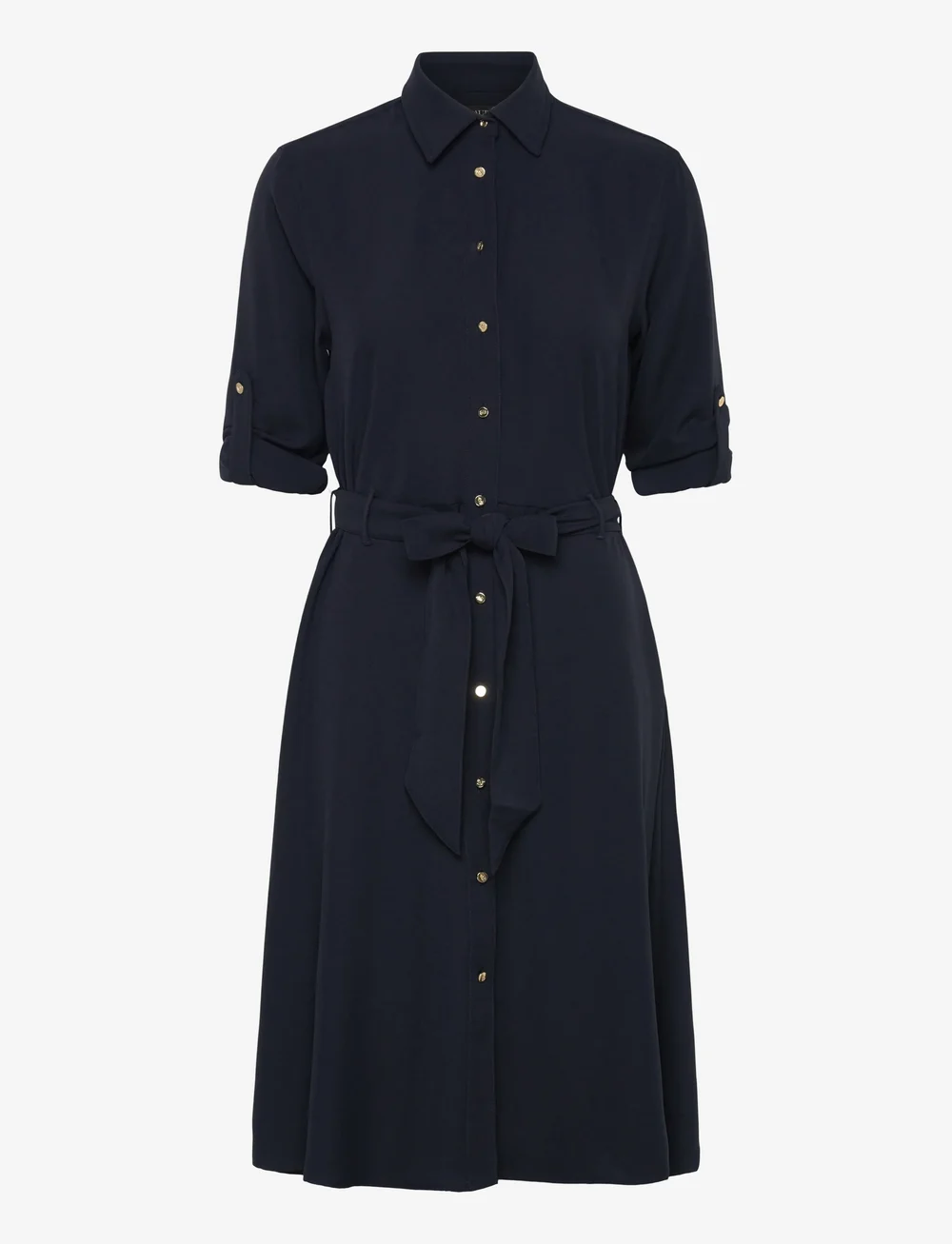 Lauren Ralph Lauren - Double-Faced Georgette Shirtdress - skjortklänningar - lauren navy - 2