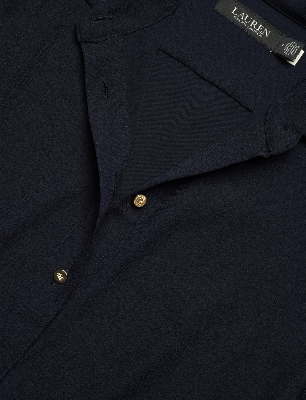 Lauren Ralph Lauren - Double-Faced Georgette Shirtdress - skjortklänningar - lauren navy - 3