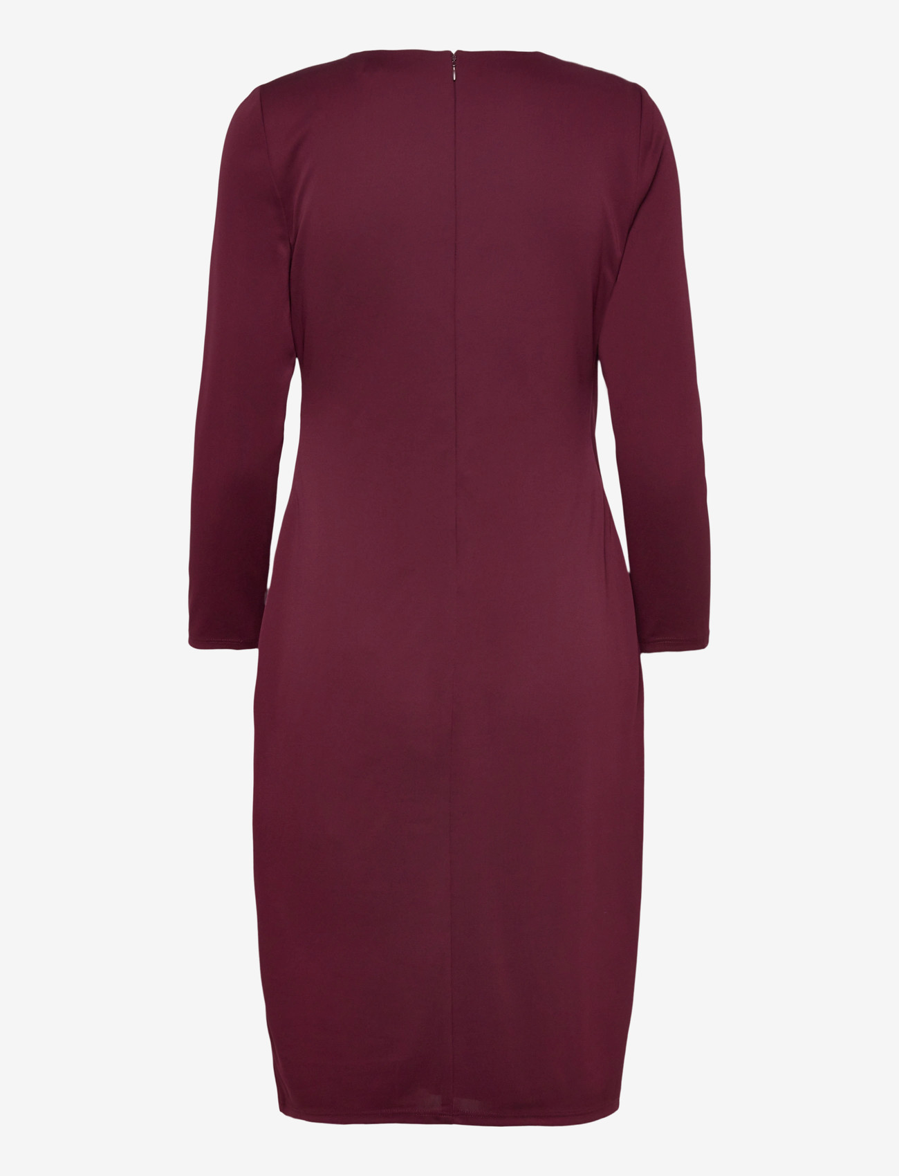 Lauren Ralph Lauren - Jersey Three-Quarter-Sleeve Dress - omlottklänningar - dark garnet - 1