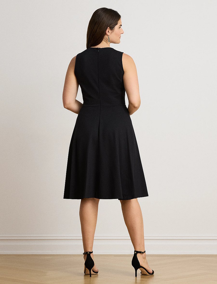 Lauren Ralph Lauren - Ponte Sleeveless Dress - midikleider - black - 3