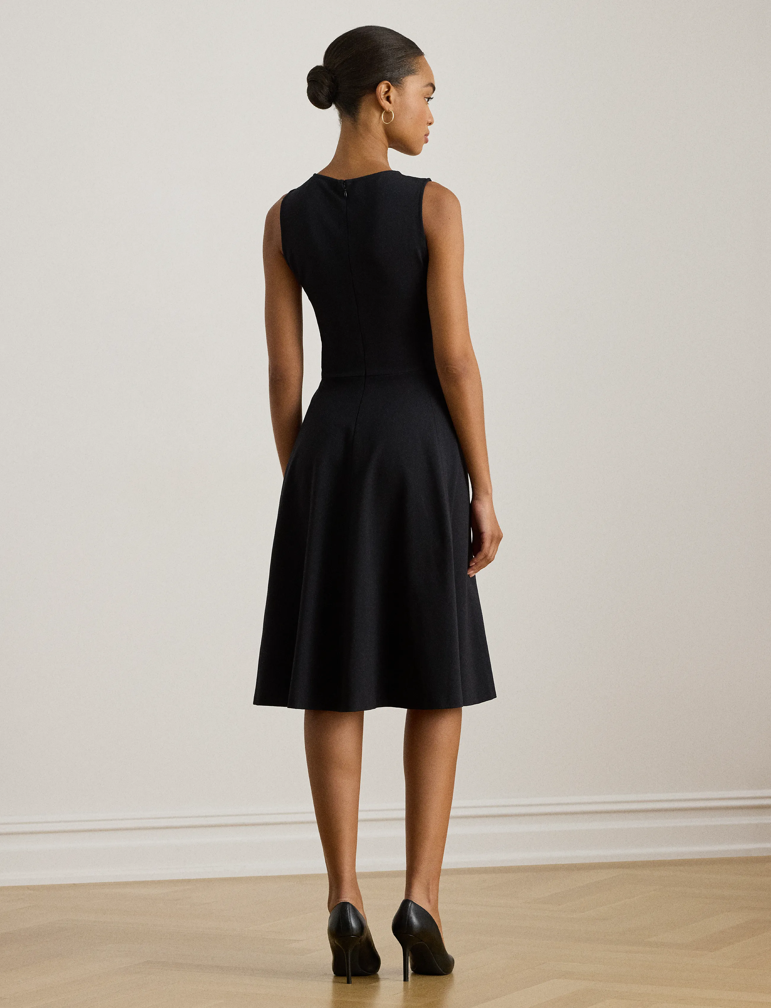 Lauren Ralph Lauren - Ponte Sleeveless Dress - midikleidid - black - 5