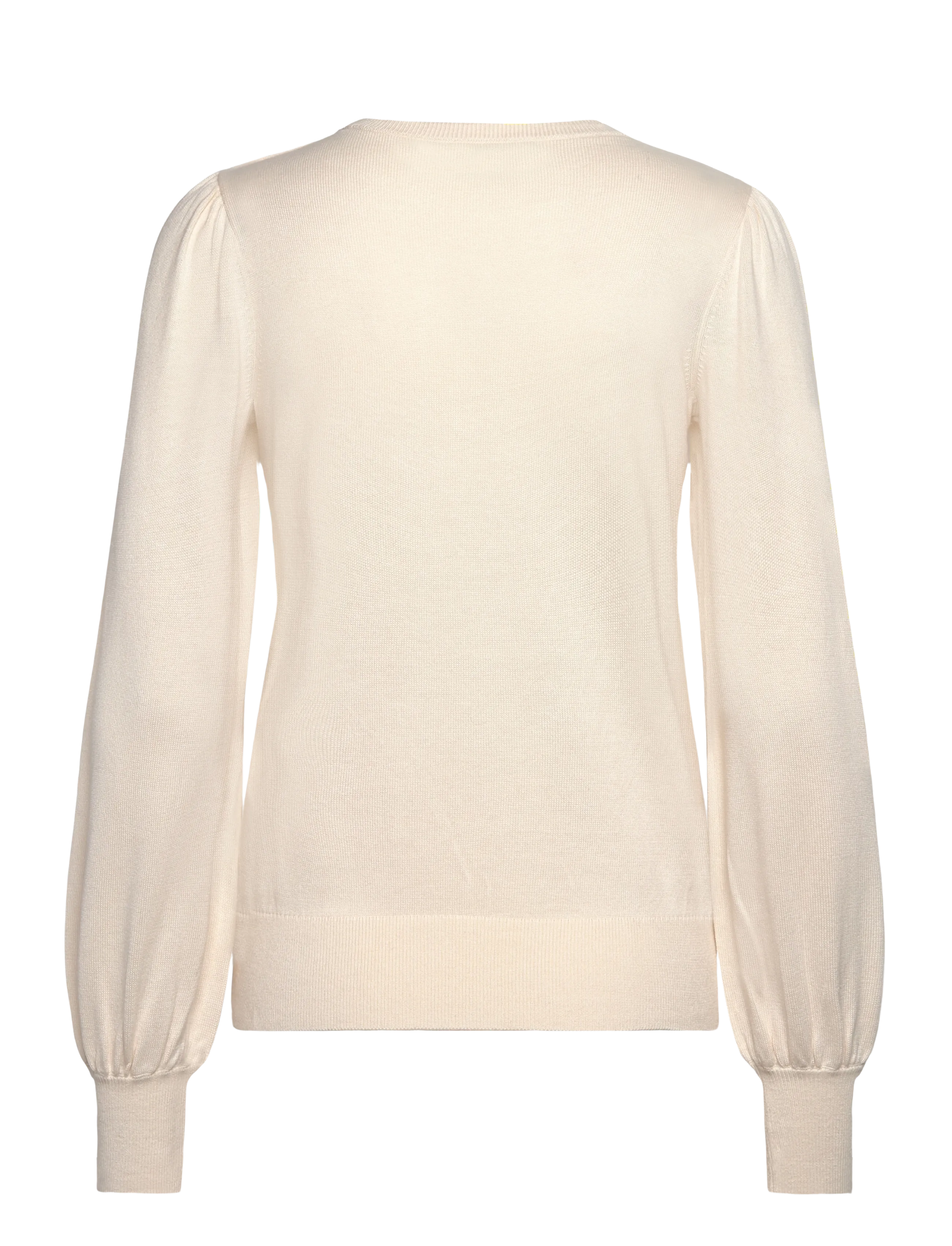 Lauren Ralph Lauren - Button-Trim Puff-Sleeve Sweater - mascarpone cream - 2