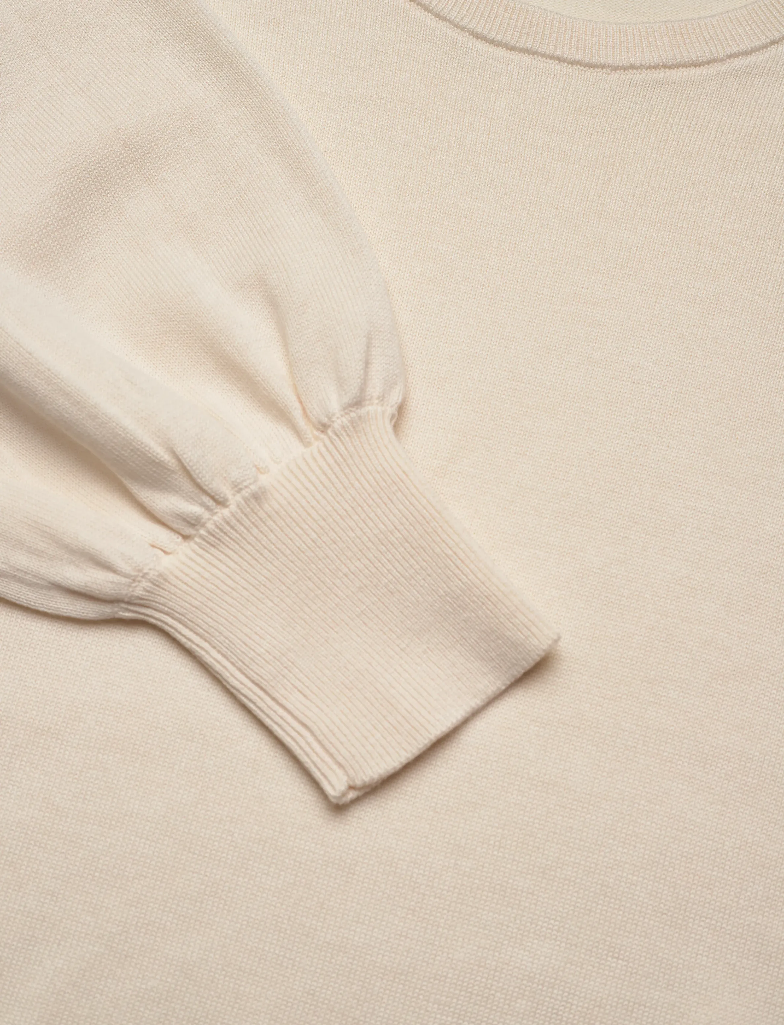 Lauren Ralph Lauren - Button-Trim Puff-Sleeve Sweater - mascarpone cream - 3