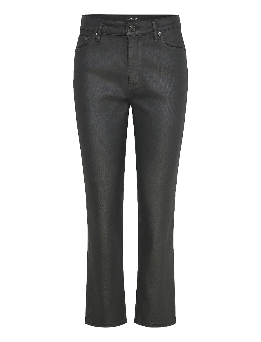 Lauren Ralph Lauren - Coated High-Rise Straight Ankle Jean - gerade jeans - black - 0