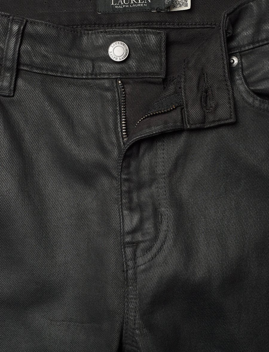 Lauren Ralph Lauren - Coated High-Rise Straight Ankle Jean - gerade jeans - black - 3