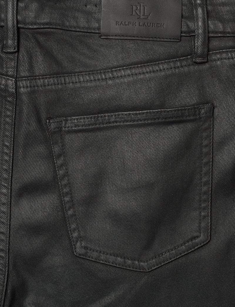 Lauren Ralph Lauren - Coated High-Rise Straight Ankle Jean - straight jeans - black - 4