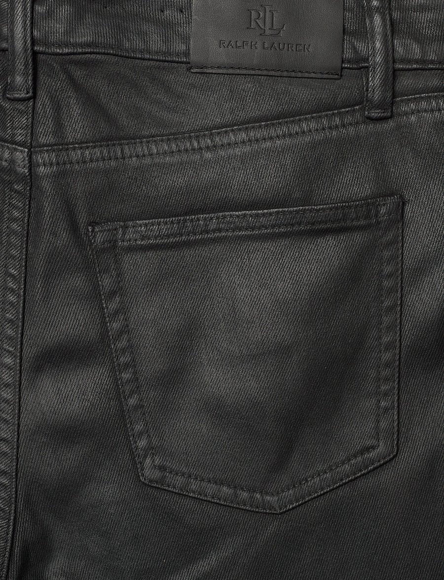 Lauren Ralph Lauren - Coated High-Rise Straight Ankle Jean - gerade jeans - black - 4