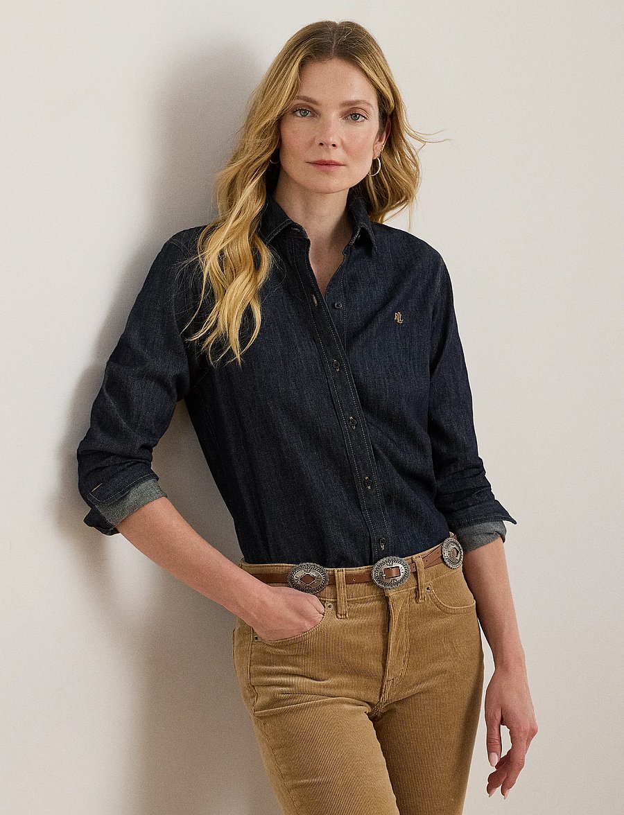 Lauren Ralph Lauren - 2X1 DENIM-WVN-SHIRT - koszule dżinsowe - rinse wash - 4