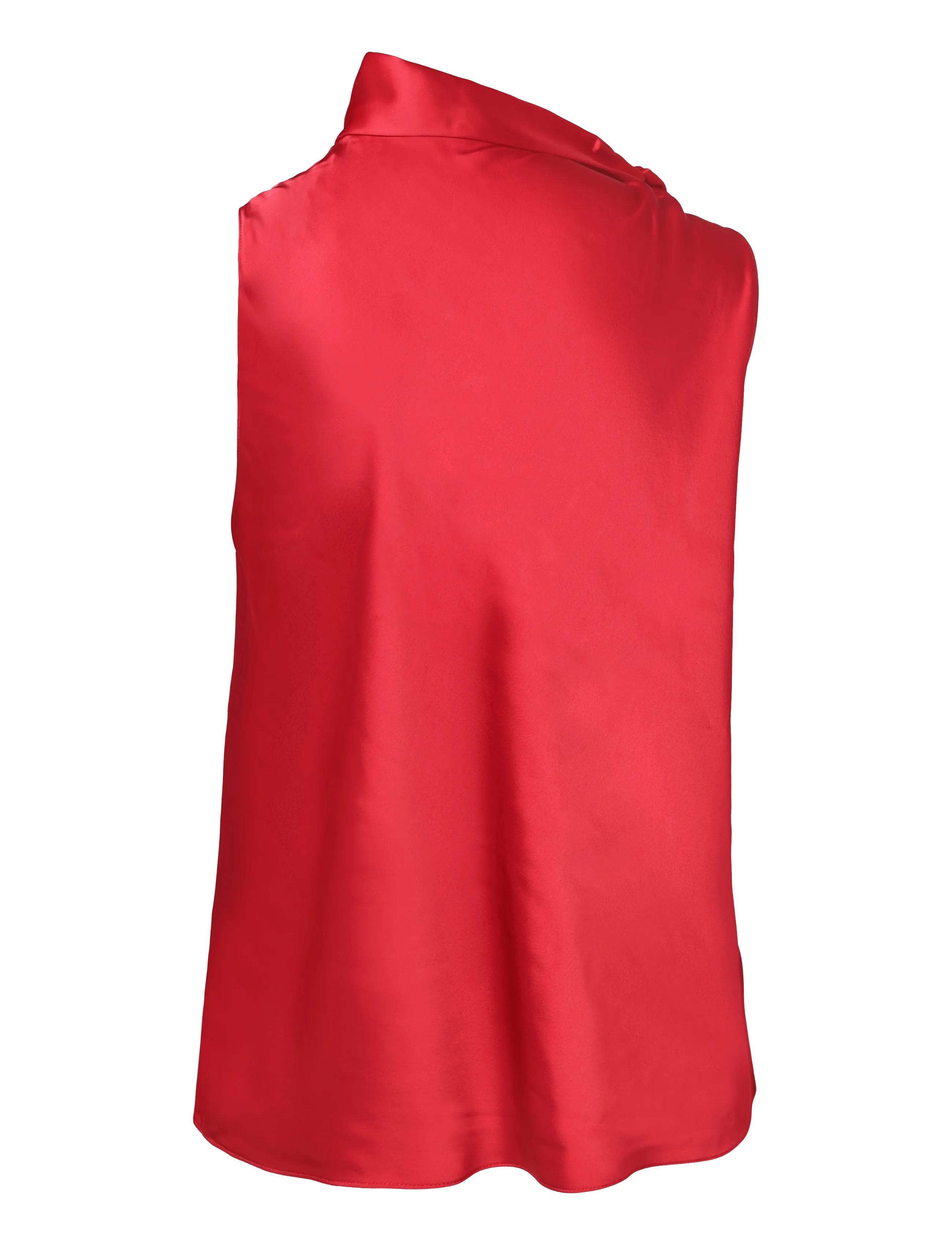 Lauren Ralph Lauren - Tie-Neck Charmeuse Sleeveless Blouse - ralph red - 3