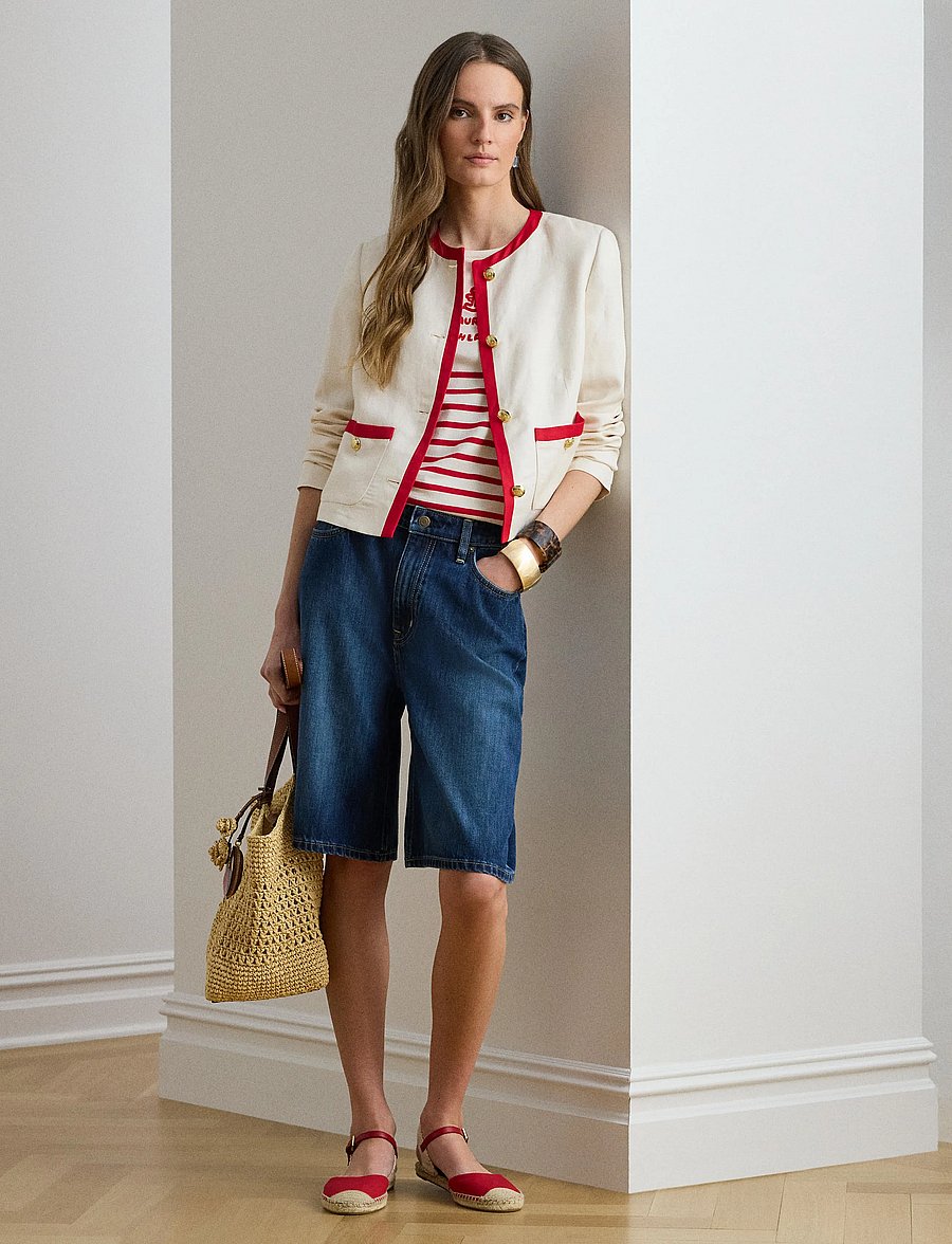 Lauren Ralph Lauren - COTTON JERSEY-KNT-T-SHIRT - neulepuserot - mascarpone cream - 2