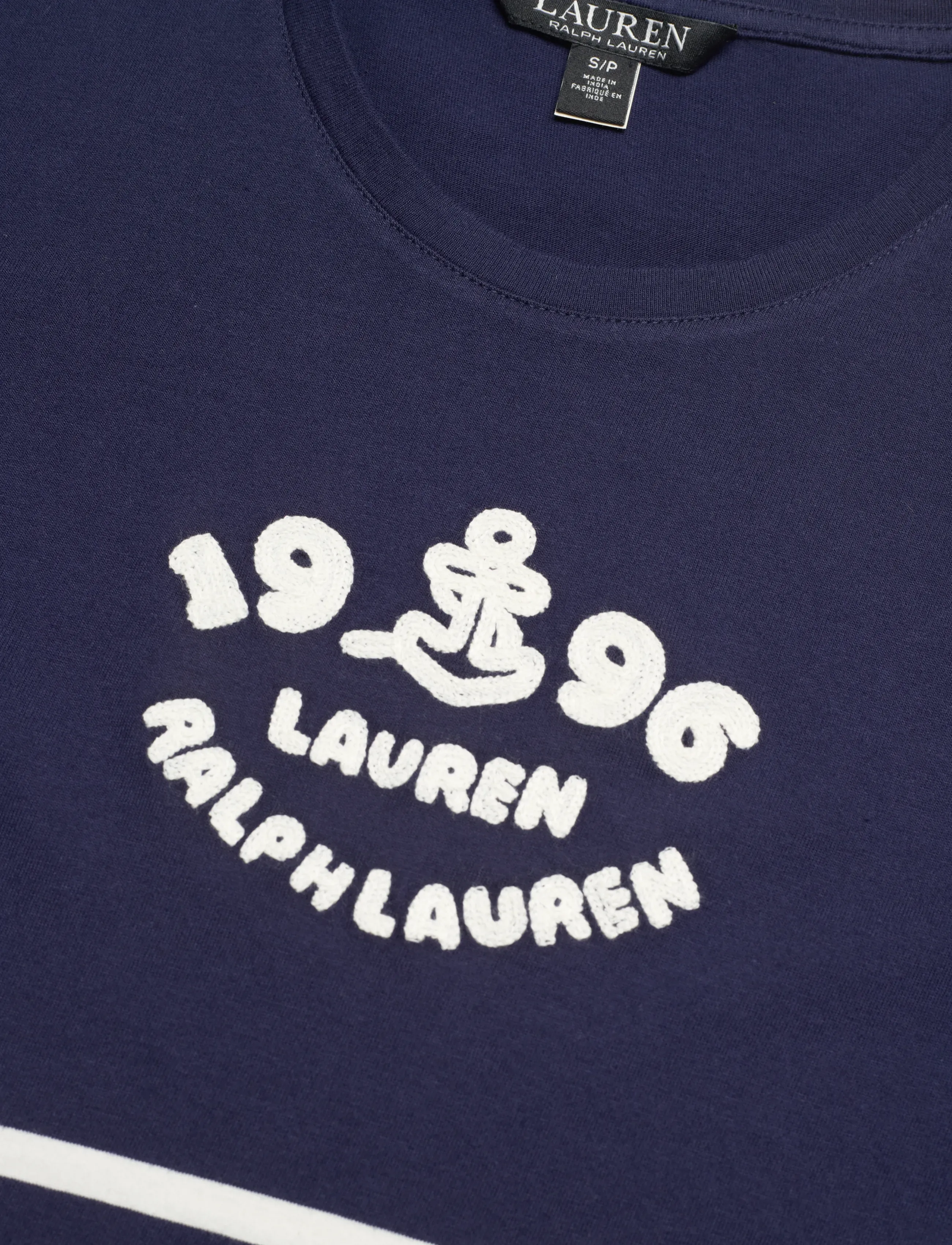 Lauren Ralph Lauren - COTTON JERSEY-KNT-T-SHIRT - striktrøjer - refined navy/masc - 4