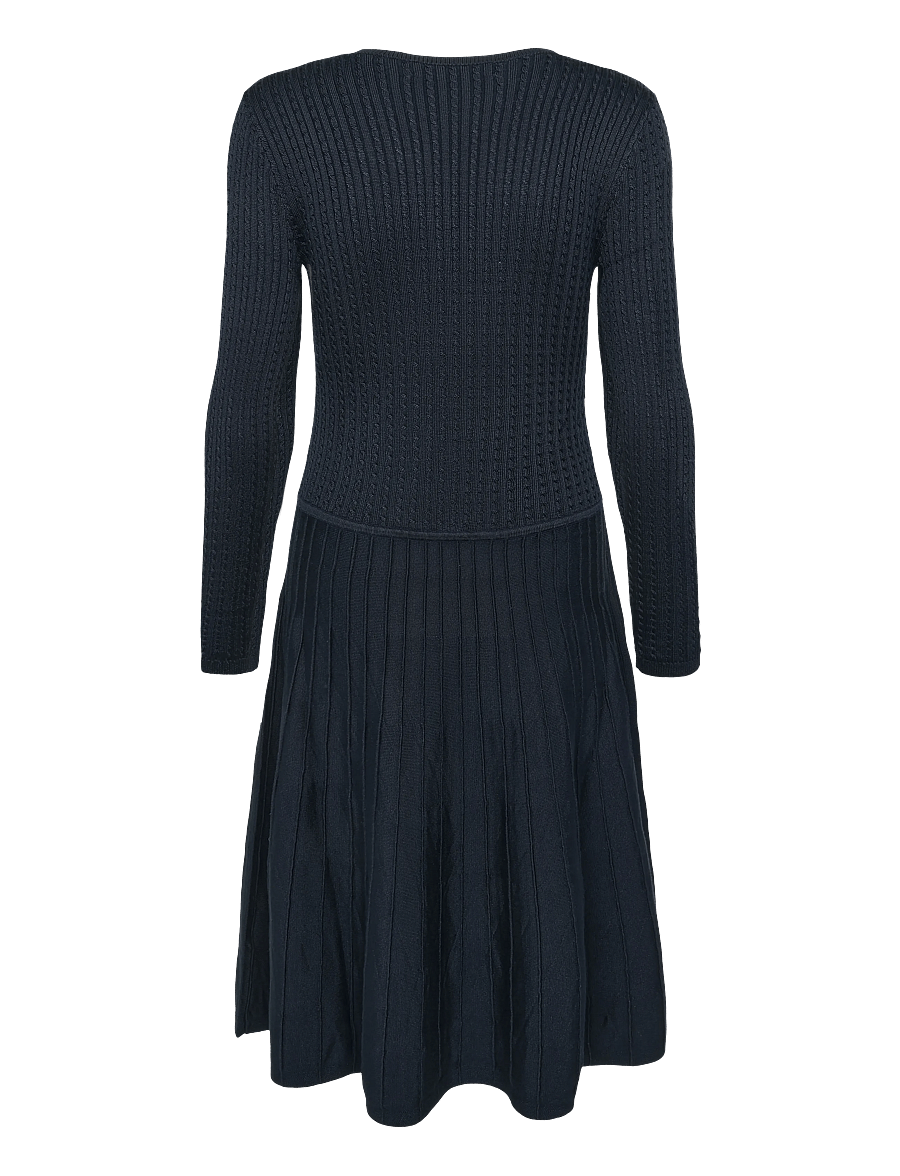 Lauren Ralph Lauren - BR RAYON PL CTN/NYL-SWTR-DRESSES - strickkleider - lauren navy - 2