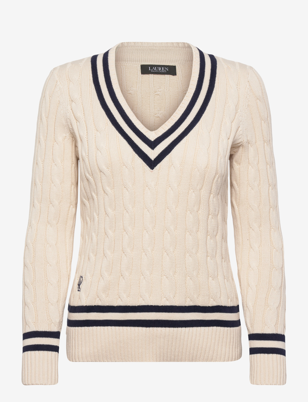 Lauren Ralph Lauren - GASSED COTTON-SWEATER-PULLOVER - striktrøjer - mascarpone cream - 1