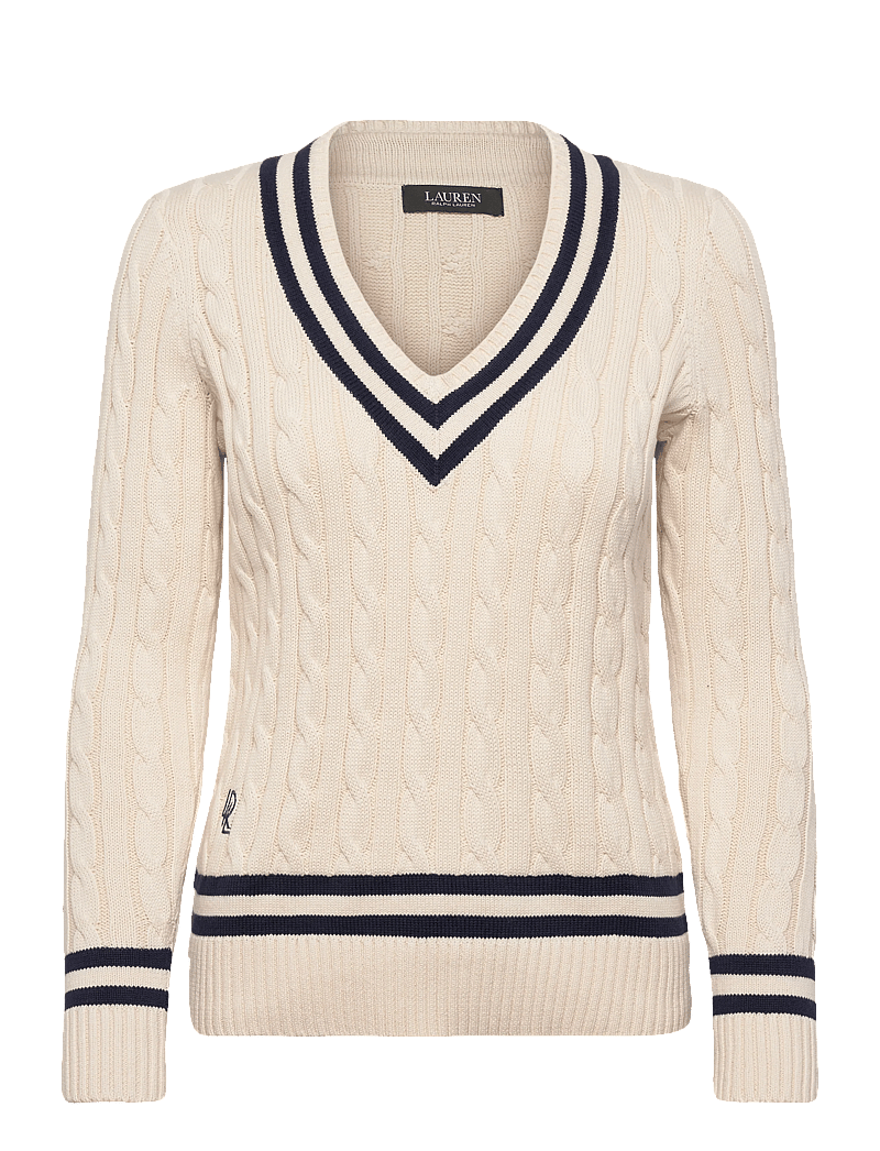 Lauren Ralph Lauren - GASSED COTTON-SWEATER-PULLOVER - pullover - mascarpone cream - 1