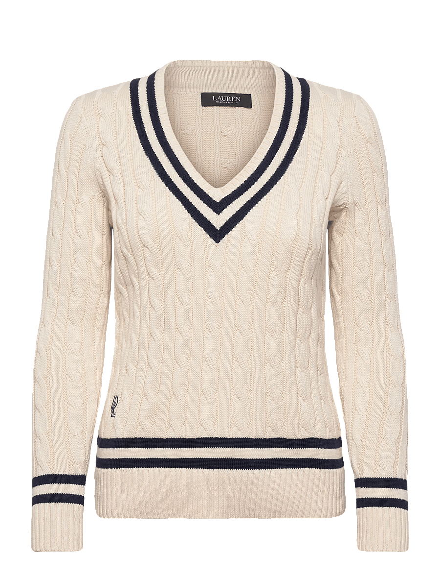 Lauren Ralph Lauren - GASSED COTTON-SWEATER-PULLOVER - pullover - mascarpone cream - 1