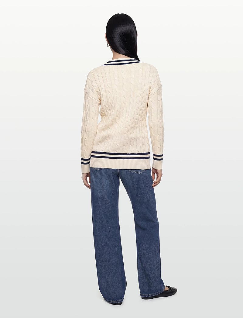 Lauren Ralph Lauren - GASSED COTTON-SWEATER-PULLOVER - pullover - mascarpone cream - 4